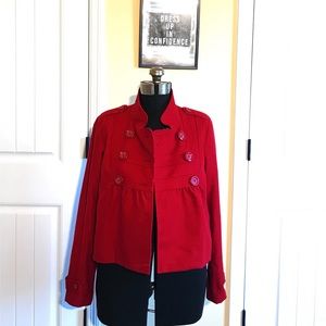 Bold Military Inspired Wool Blend Jacket